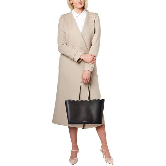 Valentino Rockstud Large Grainy Leather Shopper Tote - Picture 4 of 4